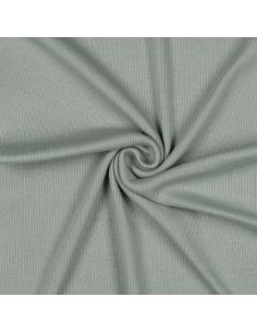 Tecido jersey canelado - Verde acinzentado