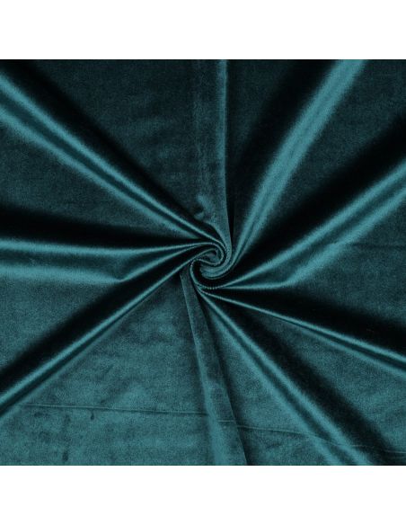 Tecido de veludo de luxo para estofados - Azul petróleo