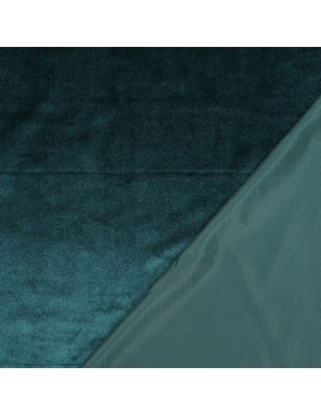 Tecido de veludo de luxo para estofados - Azul petróleo