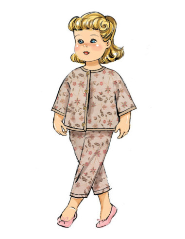 Molde de roupa para boneca - Butterick 6606