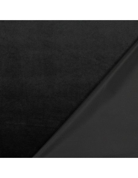 Tecido veludo de luxo para estofados - Preto