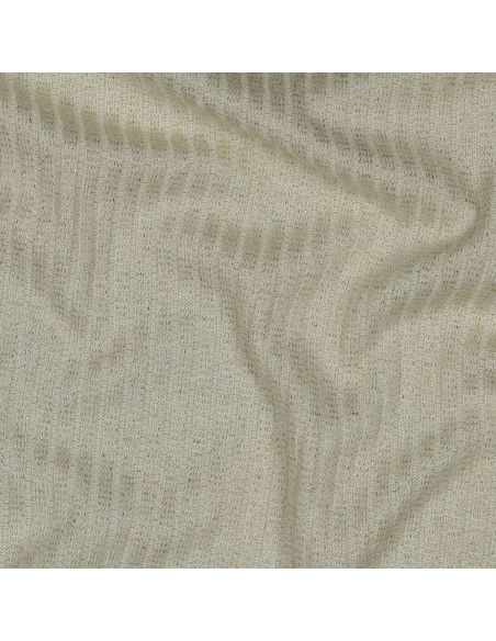Tecido de malha canelada lurex - Cru dourado