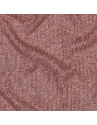 Tecido de malha canelada lurex - Rosa dourado