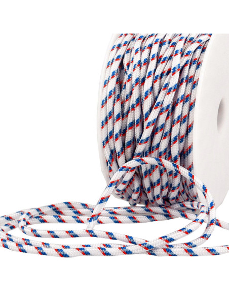 Cordão multicolorido esporte - Branco, azul e vermelho