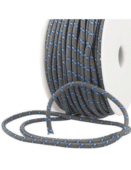 Cordão multicolorido esportivo - Cinza, azul e branco