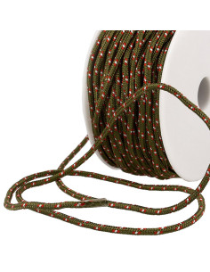 Cordão multicolorido esportivo - Cáqui, vermelho e branco