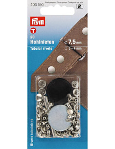 Conjunto de 20 rebites tubulares com ferramenta de perfuração de 3-4 mm