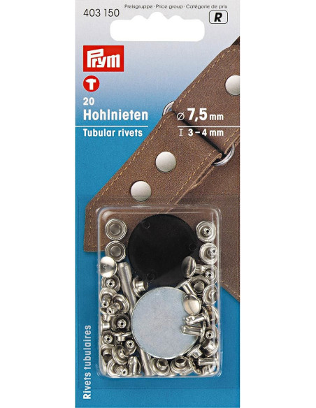 Conjunto de 20 rebites tubulares com ferramenta de perfuração de 3-4 mm