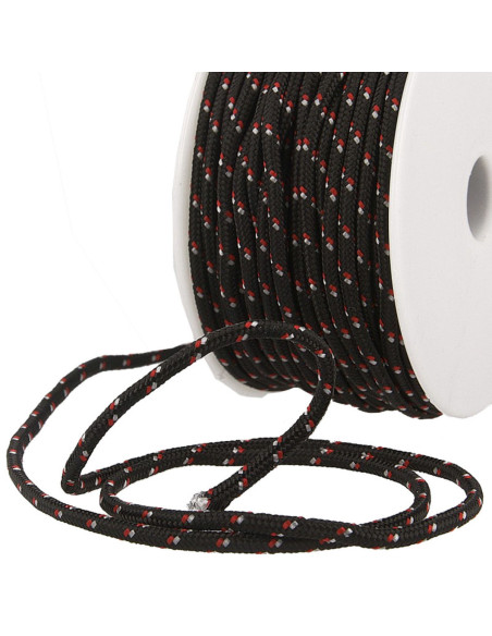 Cordão multicolorido esporte - Preto, vermelho e branco