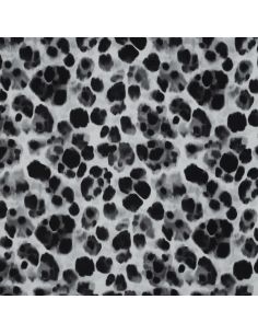 Tecido viscose efeito acetinado - Animal preto 2