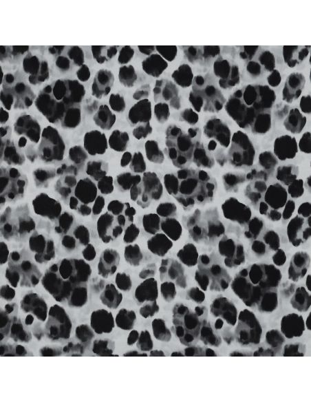 Tecido viscose efeito acetinado - Animal preto