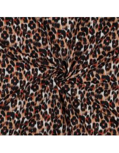 Tecido viscose lurex - Animal marrom