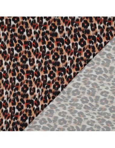 Tecido viscose lurex - Animal marrom