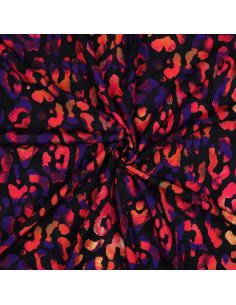 Tecido viscose - Selvagem fundo preto