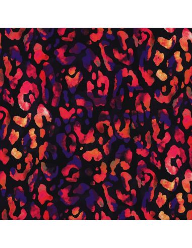 Tecido viscose - Selvagem fundo preto