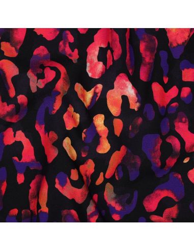 Tecido viscose - Selvagem fundo preto