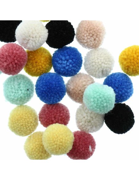Conjunto de 24 pompons de lã - Natureza