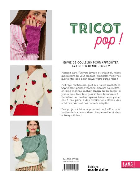 Livro de tricô pop - 12 modelos para tricotar