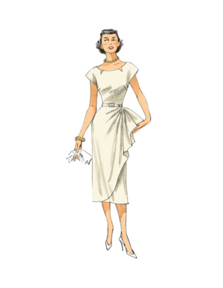 Molde de vestido e cinto - Butterick 5880