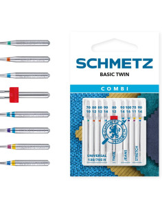 Agulhas sortimento Combi Basic Twin Schmetz