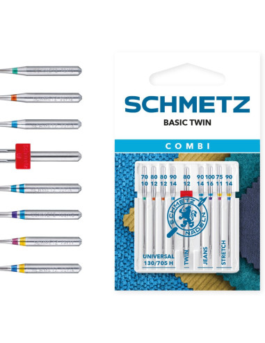 Agulhas sortimento Combi Basic Twin Schmetz