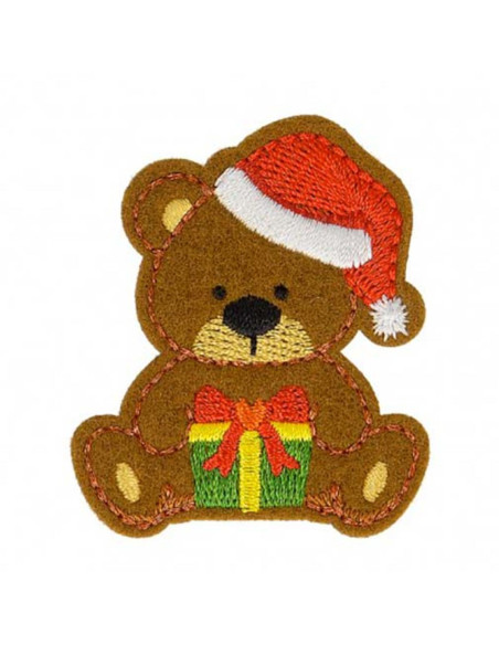 Emblema termocolante de Natal - Ursinho