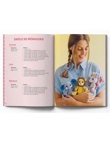 Livro de amigurumis em fio chenille