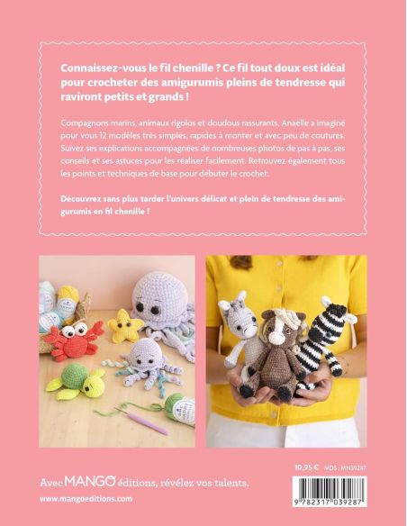 Livro de amigurumis em fio chenille