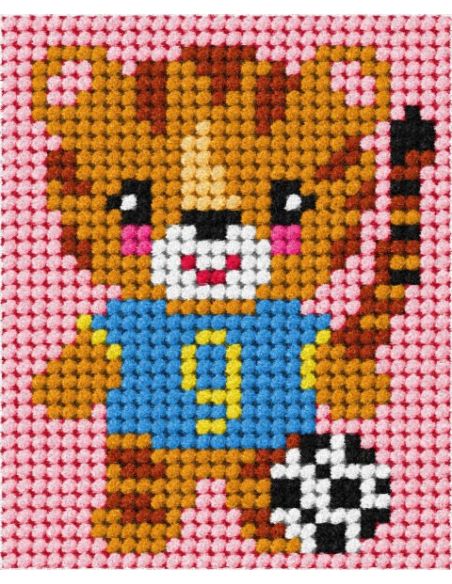 Kit de tela infantil - O pequeno tigre com balão