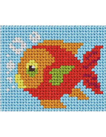 Kit de bordado infantil - O peixe dourado