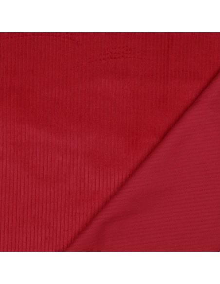 Tecido de veludo cotelê de algodão - Vermelho