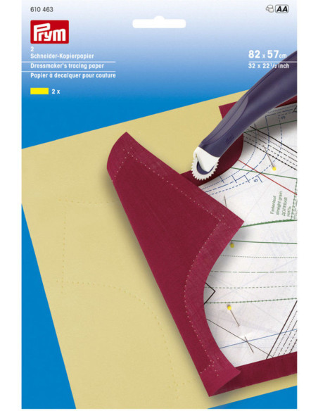 Papel vegetal para costura amarelo