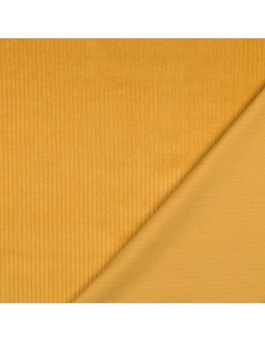 Tecido de veludo cotelê de algodão - Amarelo
