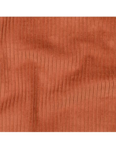 Tecido de veludo cotelê de algodão - Terracota