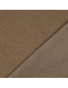 Tecido polar Teddy dupla face - Mocha