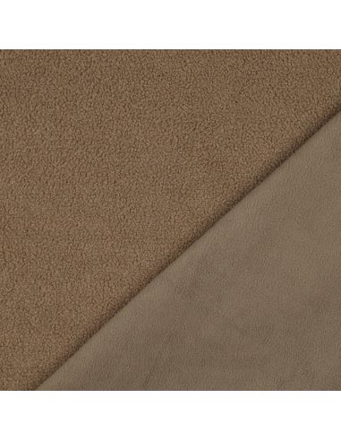 Tecido polar Teddy dupla face - Mocha
