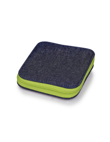 Necessaire de costura - Jeans com fecho verde