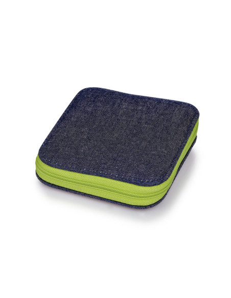 Necessaire de costura - Jeans com fecho verde