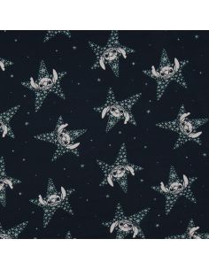 Tecido jersey Lilo & Stitch - Estrelas azul-marinho 2