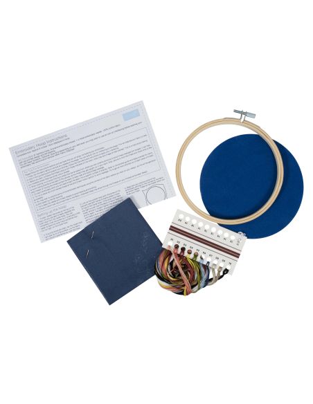 Kit de bordado - Borboletas e besouro