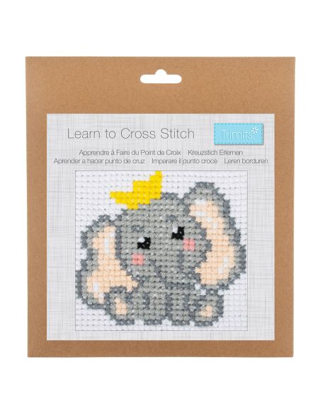 Kit de ponto cruz contado - Elefante