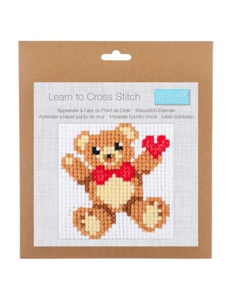 Kit de ponto cruz contado - Urso de pelúcia