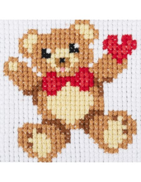 Kit de ponto cruz contado - Urso de pelúcia