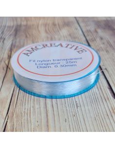 Fio de nylon para pérolas 0,30 mm - Transparente