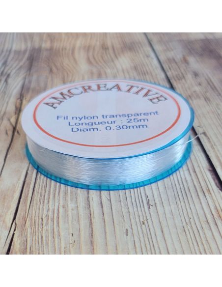 Fio de nylon para pérolas 0,30 mm - Transparente