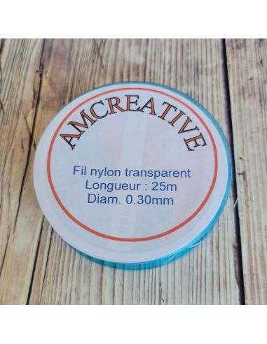 Fio de nylon para pérolas 0,30 mm - Transparente