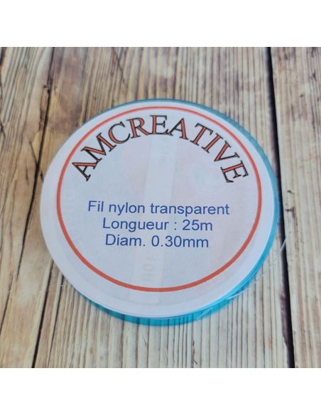 Fio de nylon para pérolas 0,30 mm - Transparente