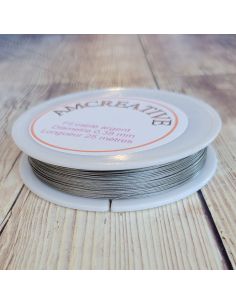 Fio de arame para pérolas 0,38 mm - Prata