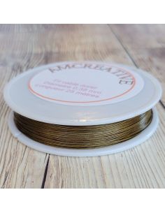 Fio de arame para pérolas 0,38 mm - Ouro