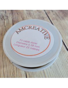 Fio de arame para pérolas 0,38 mm - Ouro 2